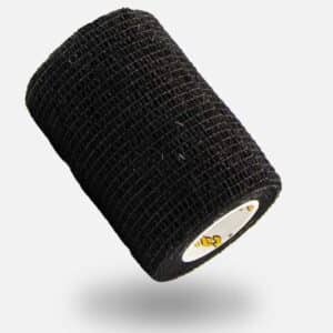 7,5cm bred sort elastisk bandagetape uden lim