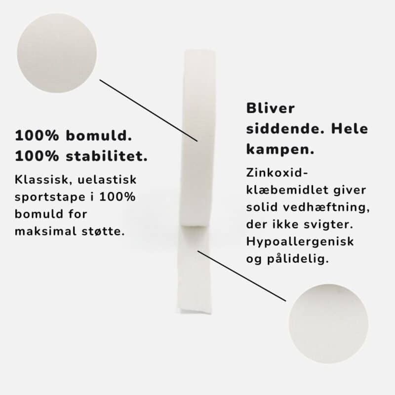 1,25cm hvid sportstape features