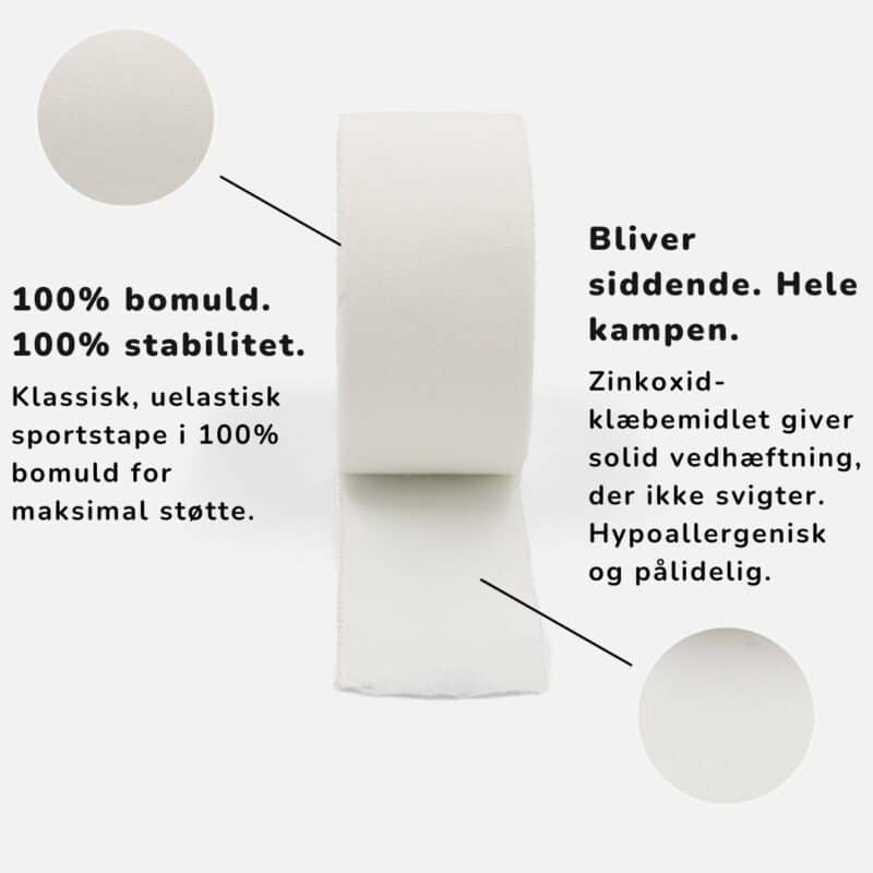 3,8cm hvid sportstape features