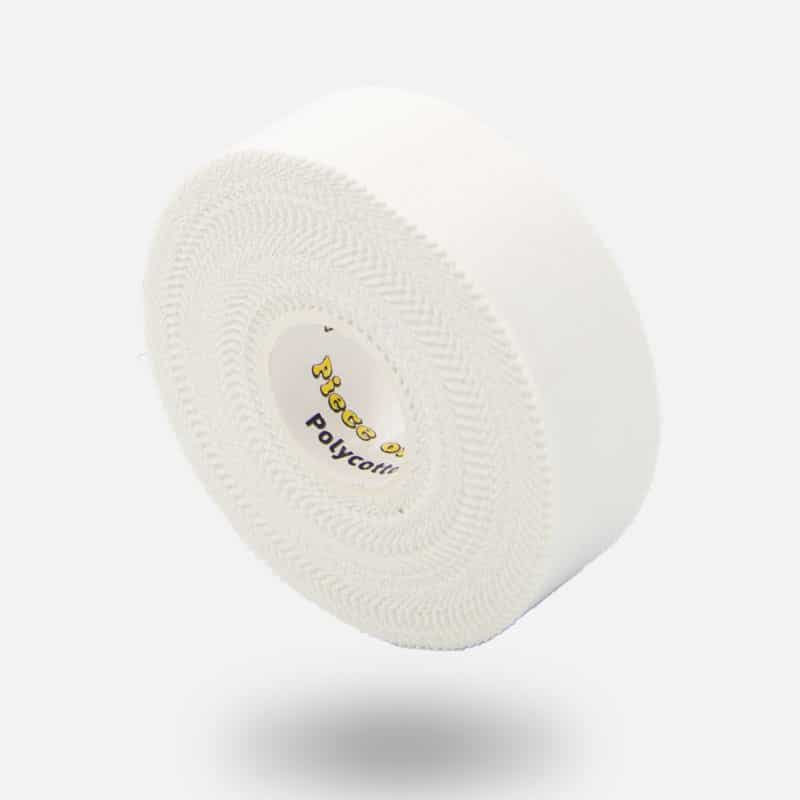 poly-cotton-sportstape-hvid-2.5cm Hvid Poly cotton sportstape i 2,5cm bredde