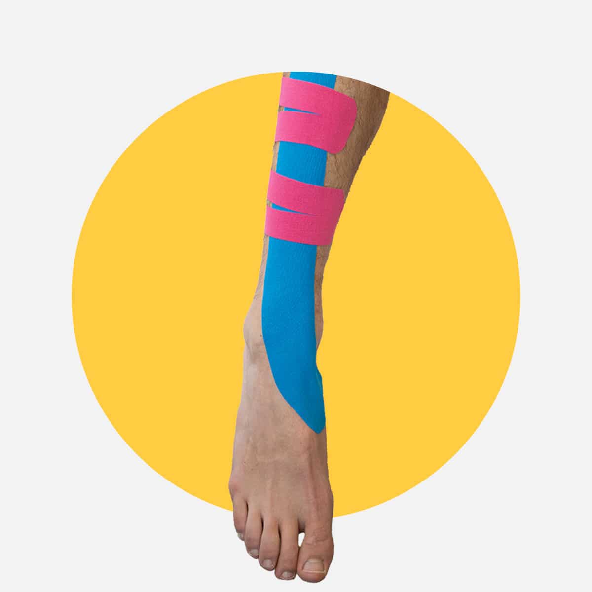 Tape yderside skinnebensbetændelse med kinesiologi tape