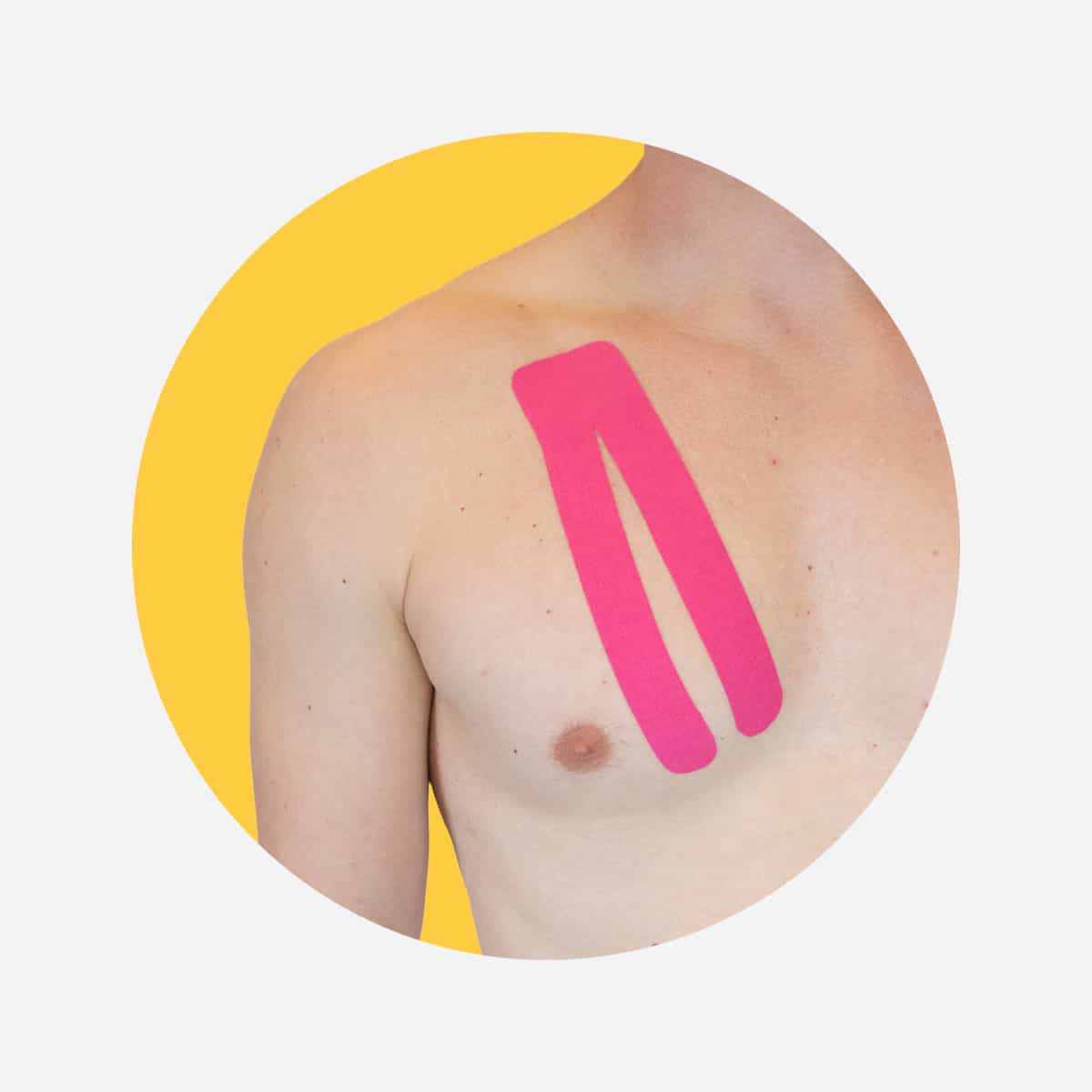 Tape den dybe, korte brystmuskel med kinesiologi tape