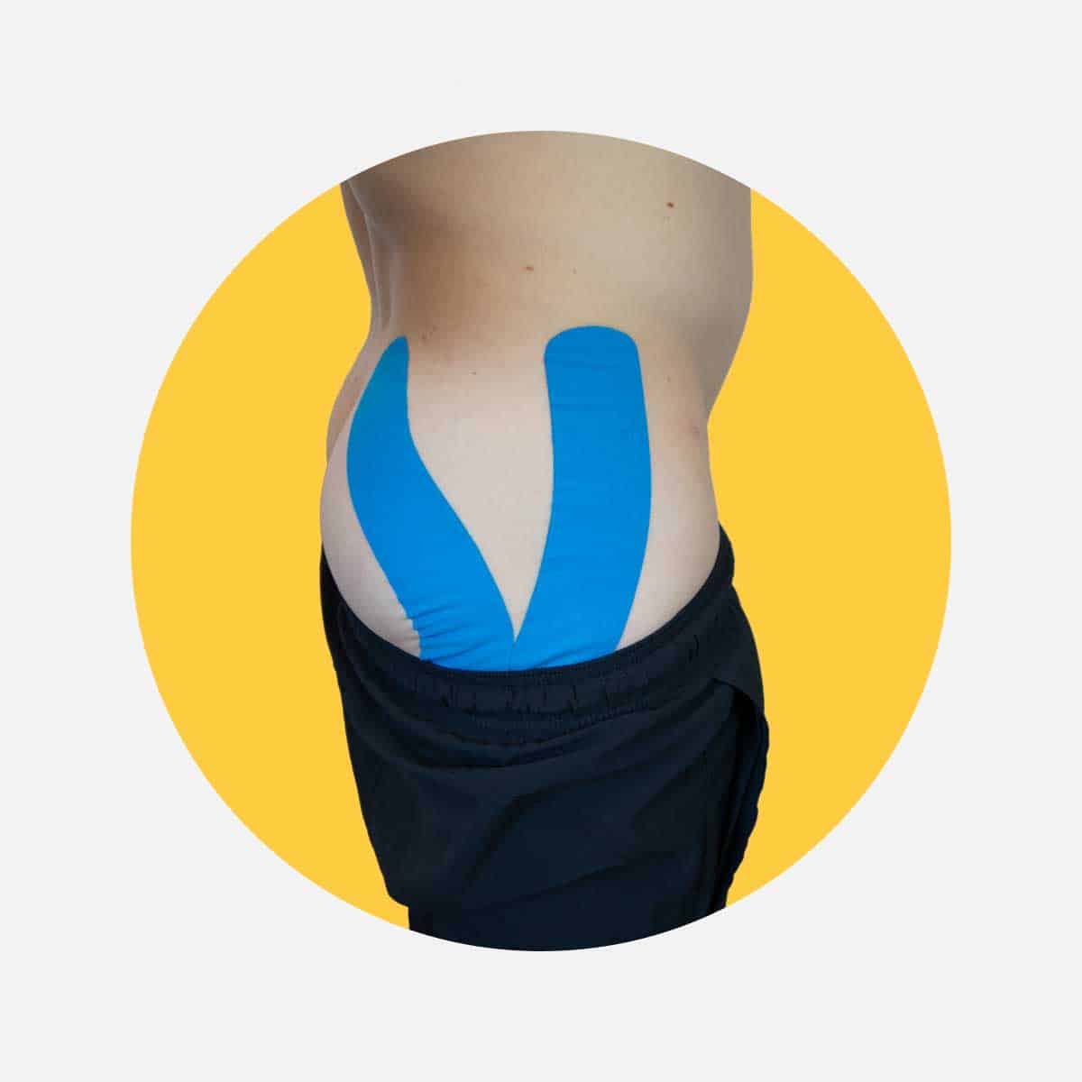 Tape den ydre baldemuskel med kinesiologi tape