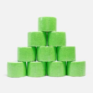 Grøn EAB 5cm 10-pak - elastisk tape til græssport og fodbold