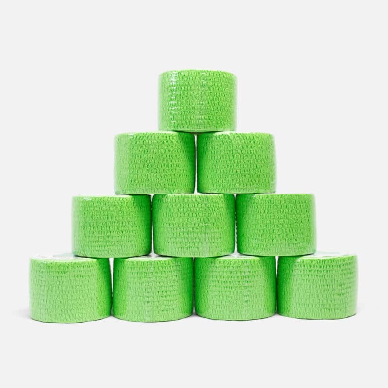 Grøn EAB 5cm 10-pak - elastisk tape til græssport og fodbold