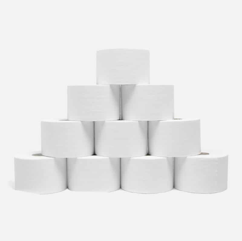 10pak-50mm-poly-cotton-pp Poly Cotton sportstape 5 cm 10-pak - Uelastisk tape i polyester-bomuld