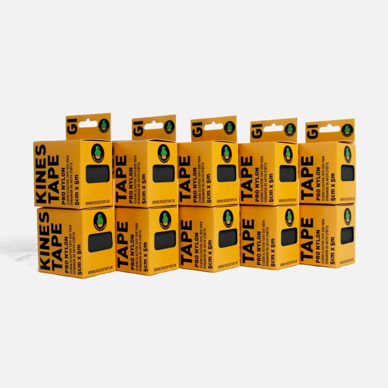 10pak-50mm-sort-pro-nylon-kinesiologi-tape-pp 10-pak sort pro nylon kinesiologi tape - storpakke til fysioterapi og sport