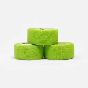 Limegrøn bandagetape 2,5cm 3-pak - letvægts smal tape der ikke klistrer på huden