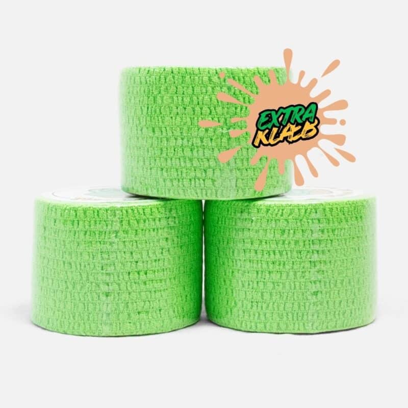 3pak-50mm-limegroen-eab-pro-pp Grøn 5cm EAB PRO 3-pak elastisk tape med ekstra stærk klæbeevne
