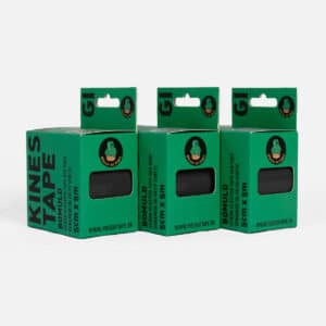 3-pak sort kinesiologi tape - elastisk sportstape til smertelindring af muskler