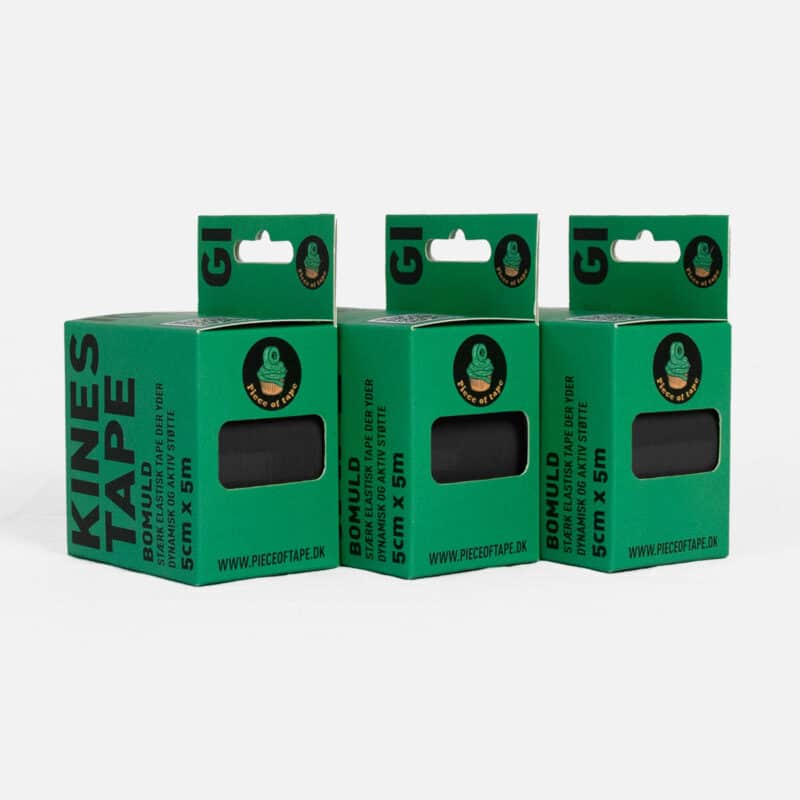 3pak-50mm-sort-kinesiologi-tape-pp 3-pak sort kinesiologi tape - elastisk sportstape til smertelindring af muskler