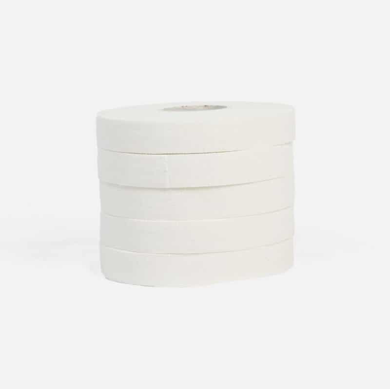 5 ruller classic hvid sportstape 1,25 cm - 13,7m rigid tape