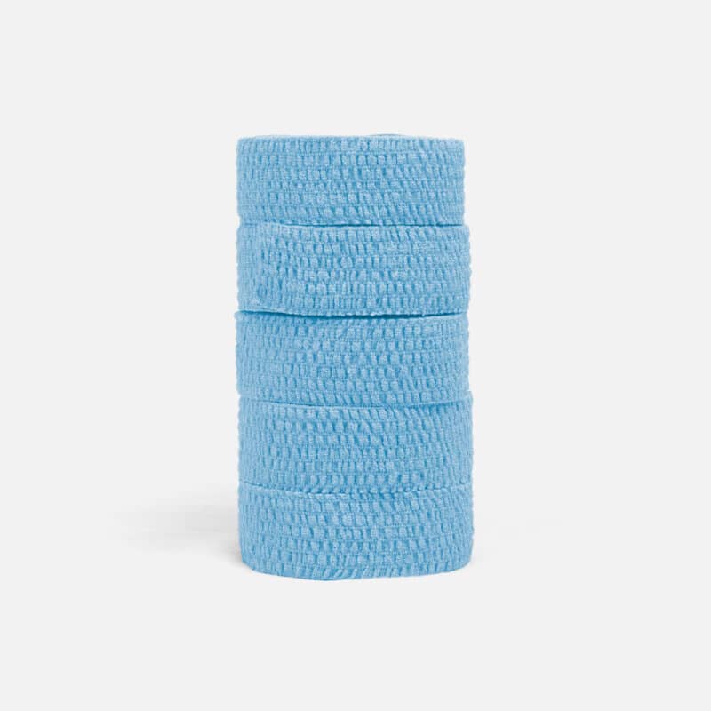 5pak-25mm-lyseblaa-eab-pp Lyseblå EAB tape 5-pak - 2,5cm smal sportstape med god klæbeevne