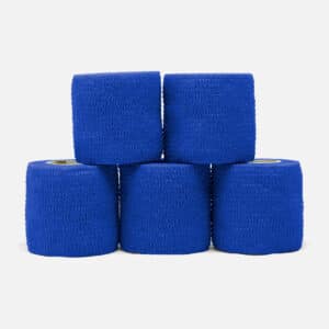 Mørkeblå selvklæbende forbinding 5-pak - 5cm bred tape til støtte uden klæbestof