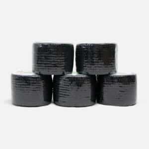 5 ruller sort EAB tape 5cm - populær elastisk tape til fodboldspillere